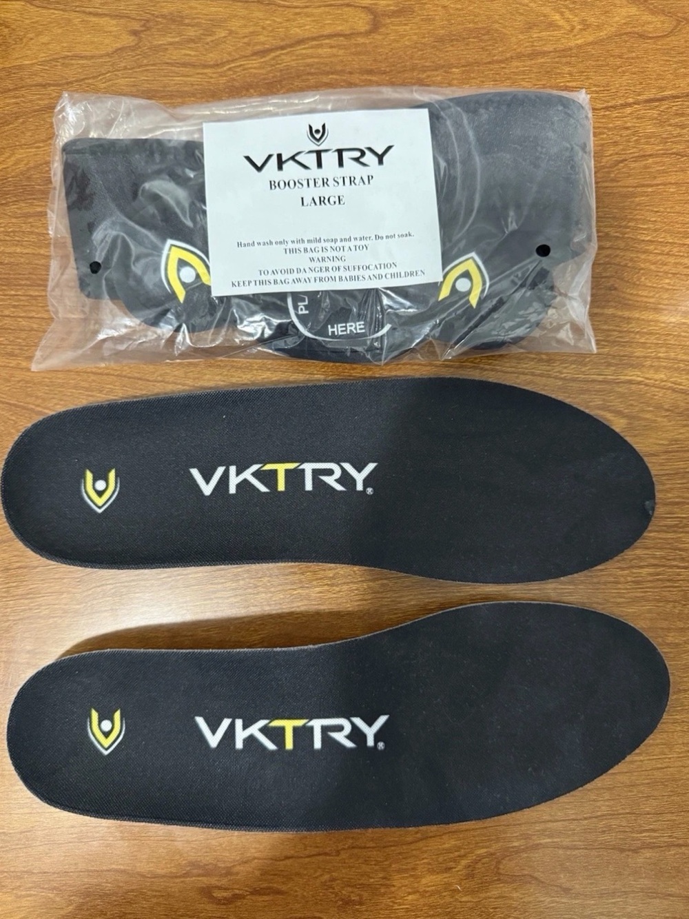 NEW VKTRY Gold Carbon Fiber Performance Insoles+ VK Boost Ankle Straps M 10-10.5